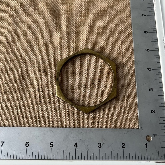 Chloe and Isabel gold tone antique crystal embellished rigid circle bangle - Picture 6 of 7